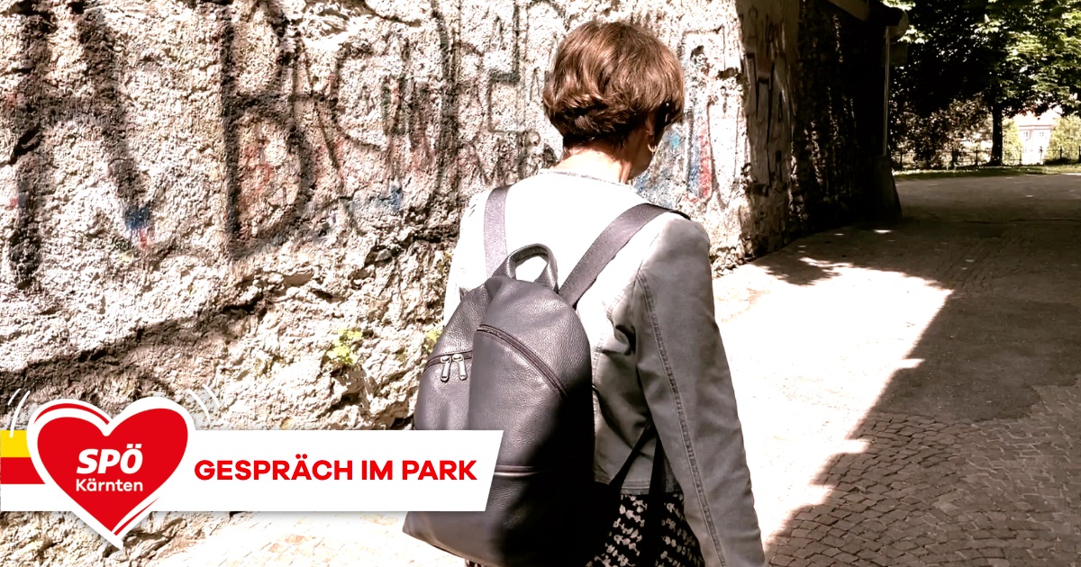 Gespr&auml;ch im Park mit Beate